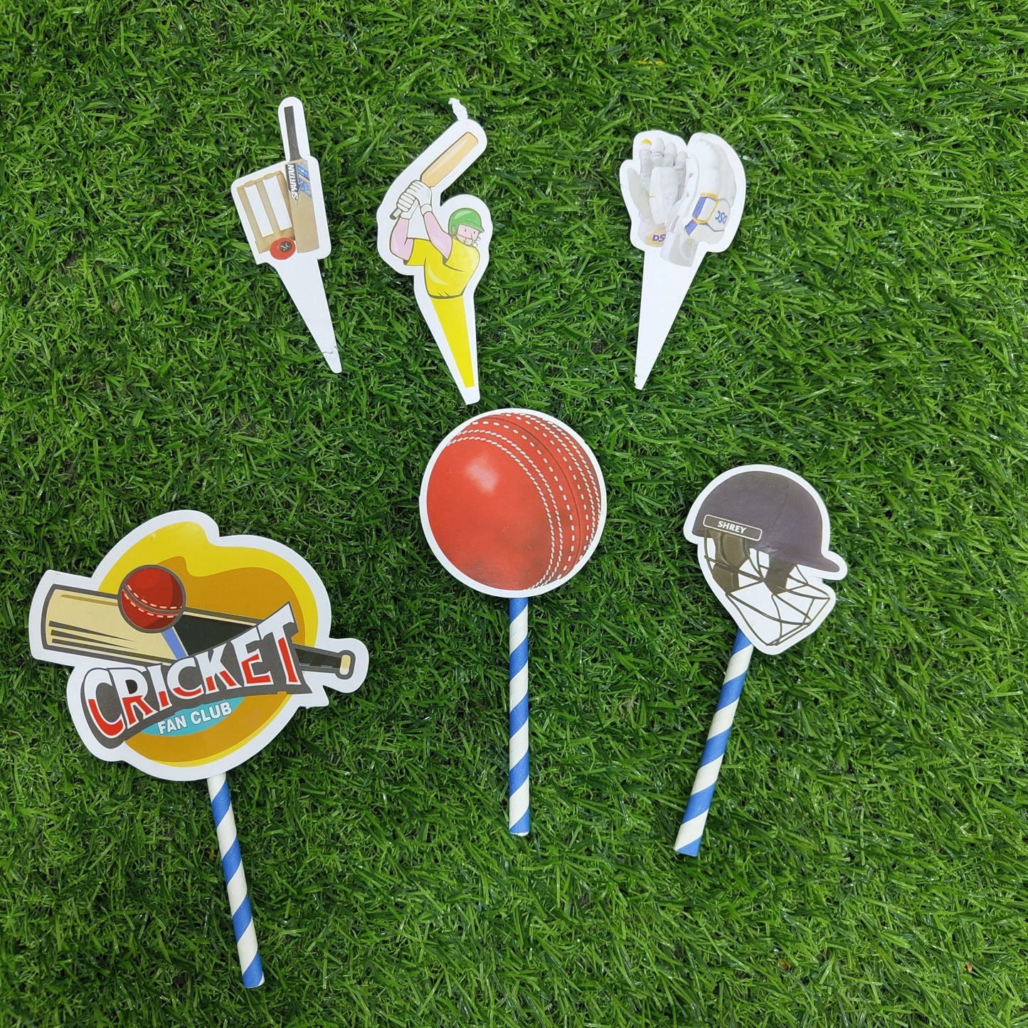 Birthday Cake Topper Cricket Theme