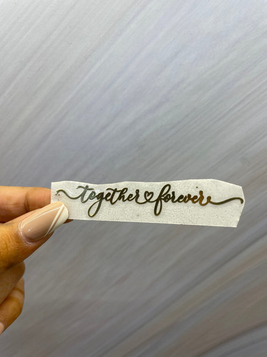 RESIN Metal Stickers Together Forever
