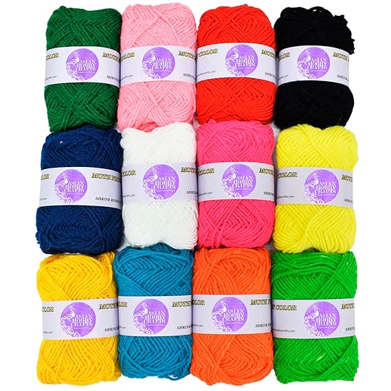 Wool Yarn for Knitting, Woolen Crochet Yarn Thread, Used for Knitting Needles, Pack of 6