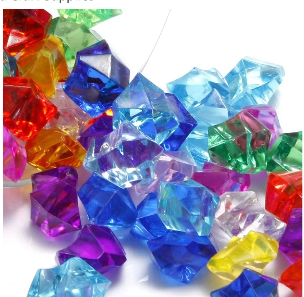 Glass Crystal Moti 24 Pic Multi colour