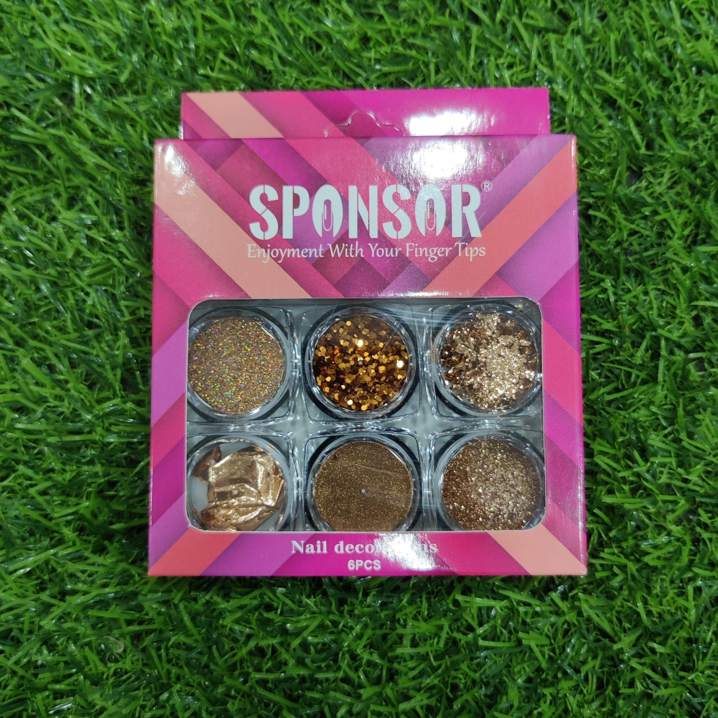 SPONSOR Nail Decoration Sparkle 6P MSBO = Copper