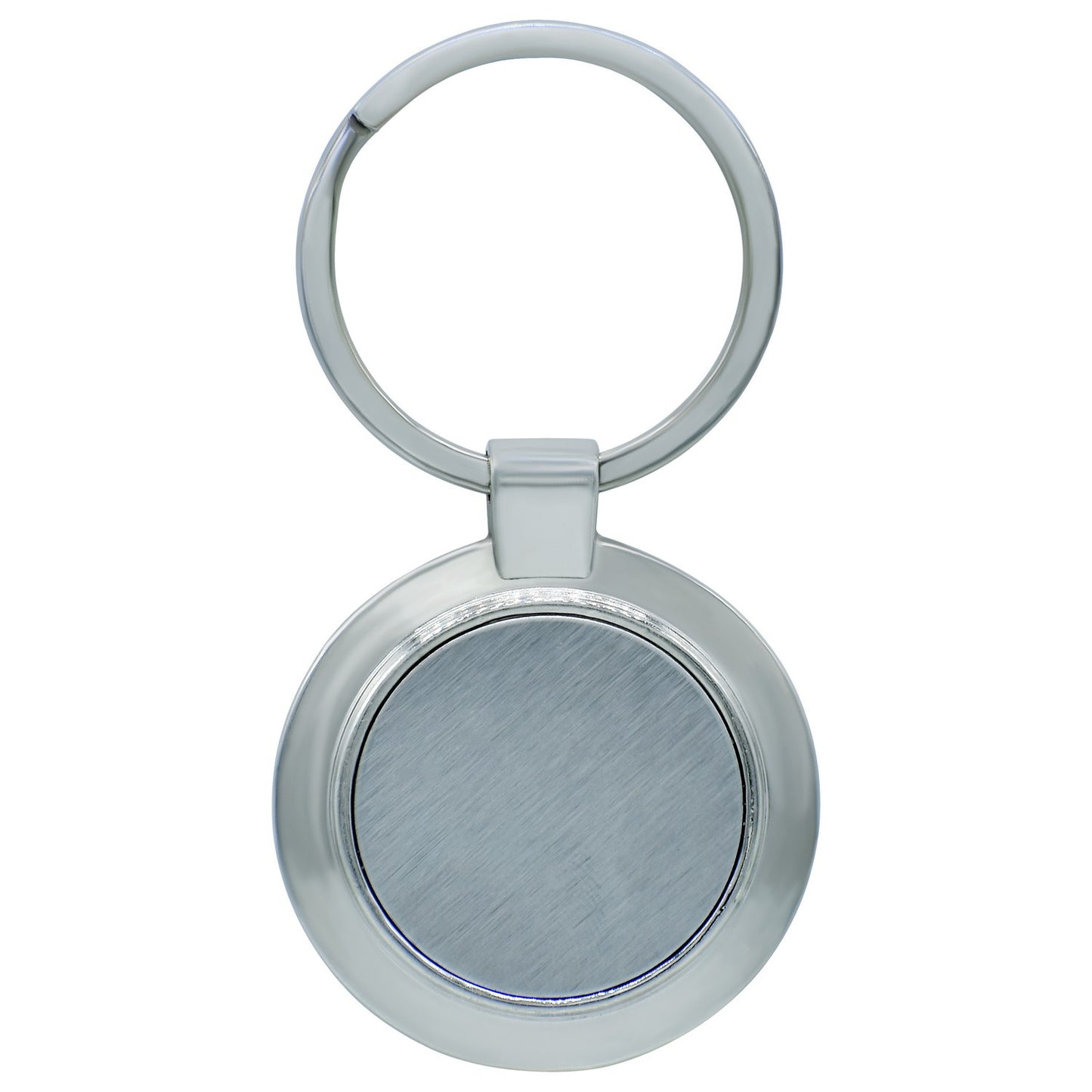 Key Chain Plain Round Silver KC555