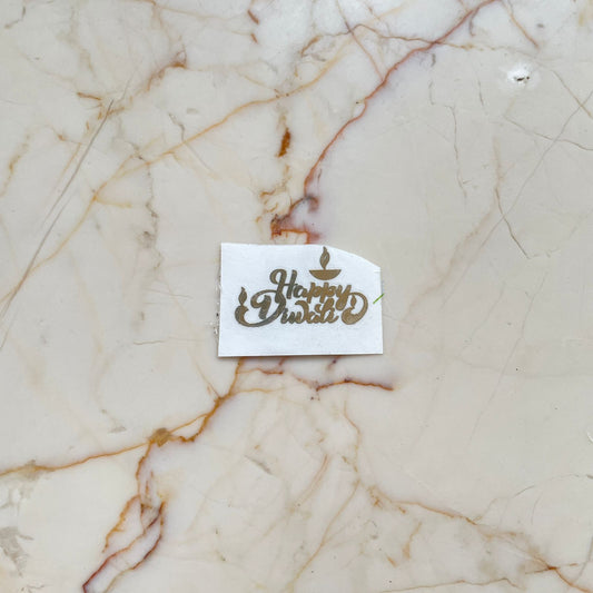 Happy diwali metallic sticker - B