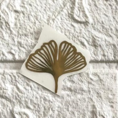 Gingko leaf metallic sticker