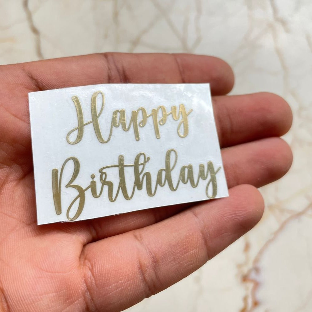 Happy birthday Metallic Sticker