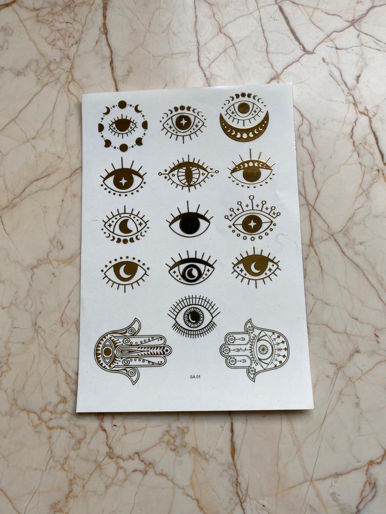 Embossed sticker sheet - Evil Eye