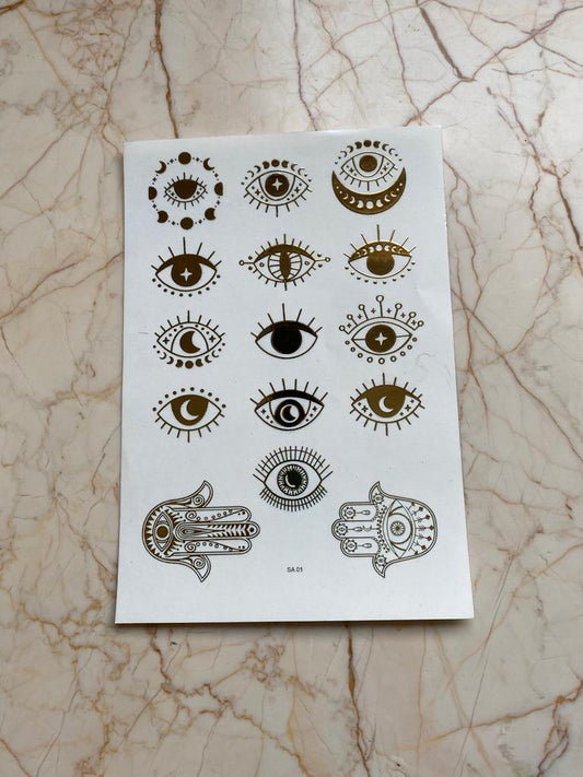 Embossed sticker sheet - Evil Eye
