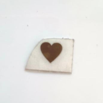 Metallic Heart sticker.