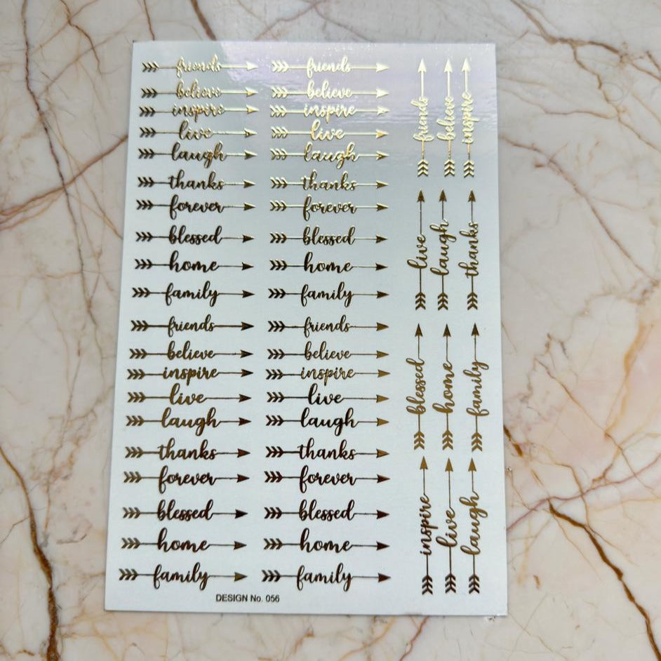 Bookmark Embossed Sticker.