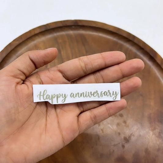 RESIN Metal Stickers Happy Anniversary