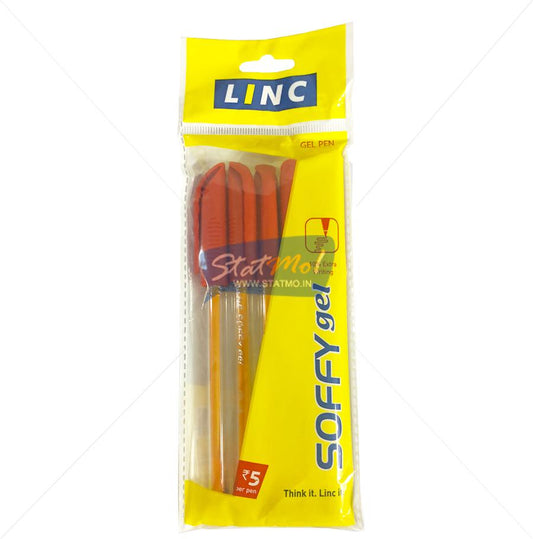 Linc Soffy Red Gel Pen (pack Of 5)