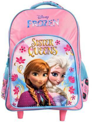 My Baby Excel Disney Frozen Sisters Queen Pink School Bag 46 cm T (Secondary 3rd Std Plus) School Bag  (Pink, 18 inch)