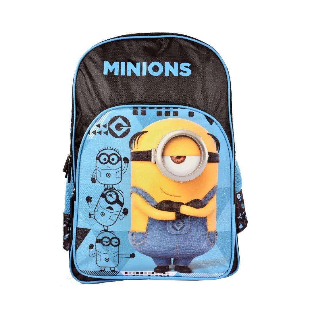 My Baby Excel Minions Stuart Blue & Black School Bag  (Size36cm)