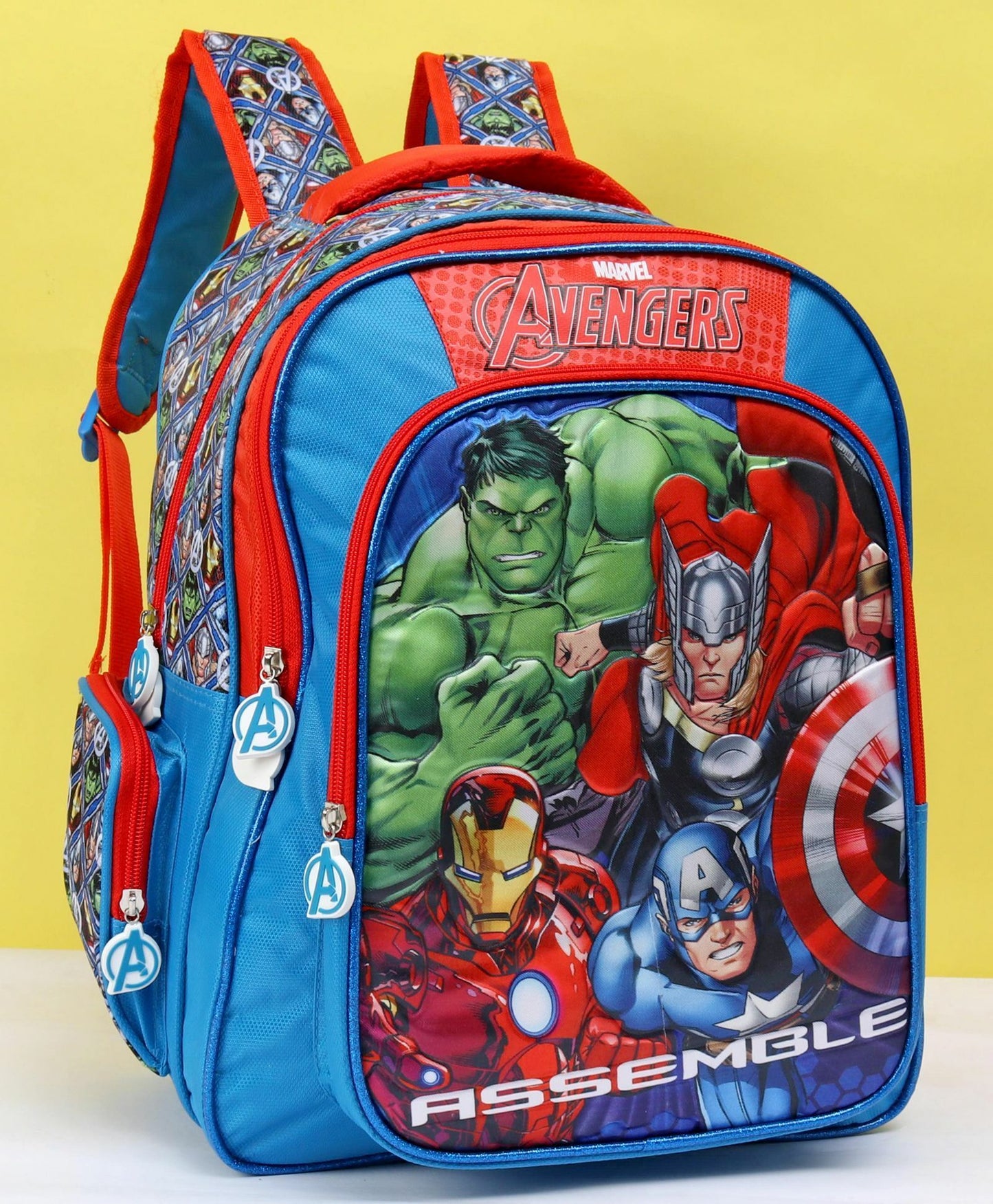 My Baby Excel Marvel Avengers Assemble School Bag Red & Blue (Size 46Cm)