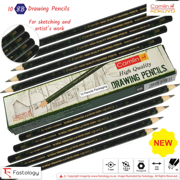 Camlin Drawing Pencils 10pc 8B
