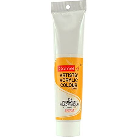 Camlin Artist Acrylic Colour 338 yellow medium 40ml