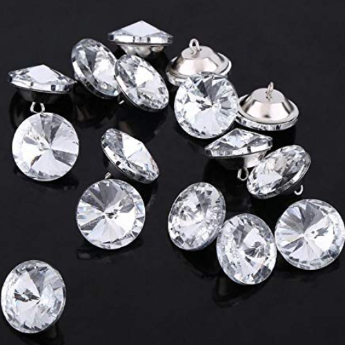 Glass Stone Button 25mm 6pc