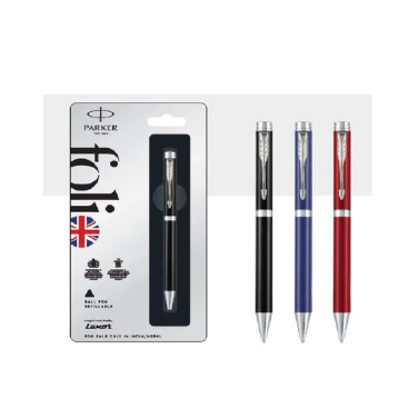 Luxor Parker Folio Standard Chrome Trim Ball Pen Blue