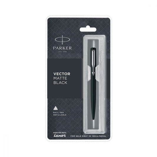 Luxor Parker Vector Matte Black Chrome Trim Ball Pen 131