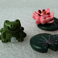 Craft PRO Miniature Frog Lotus 3pcs MTR14