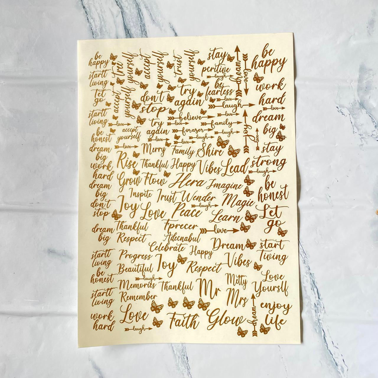 A4 mix design sticker sheet A