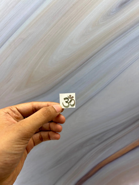 RESIN Metal Stickers Om