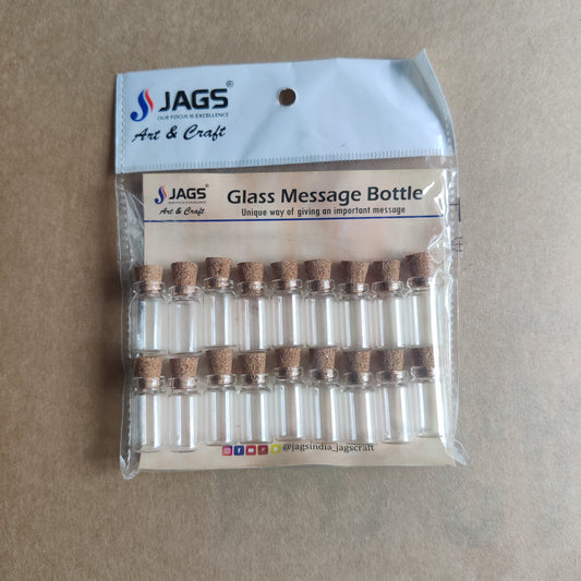 Jags glass message bottle pack of 11*22 (18pic)