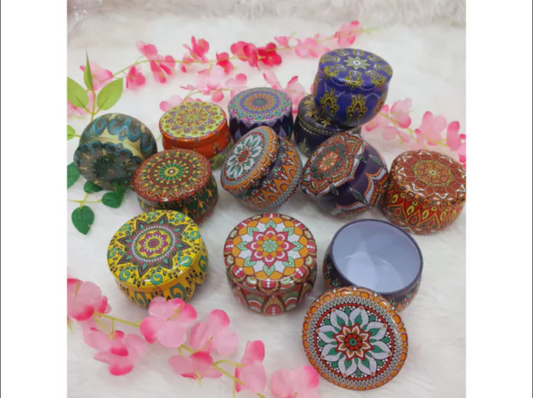 Mandala art aluminium jar