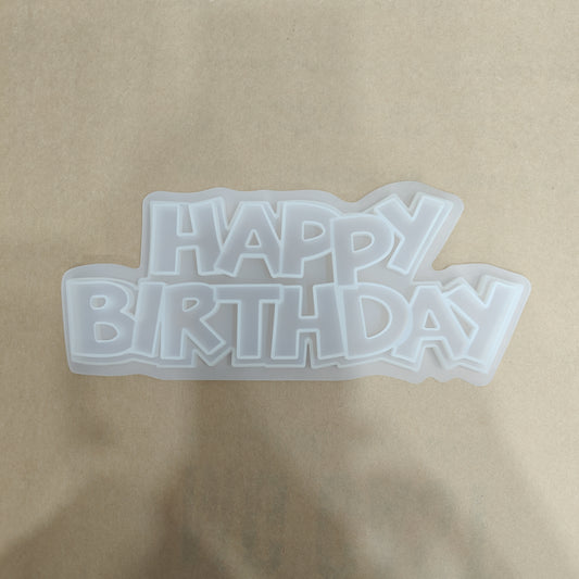 (RM-2113) Resin silicon mould Happy Brithday