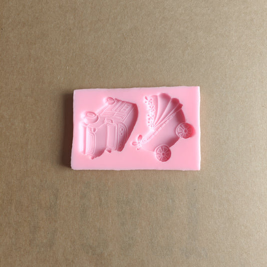 Resin silicon mould Baby carrier trolley car JSF653