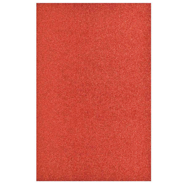A4 Glitter Foam Sheet With Sticker Red 26164RD
