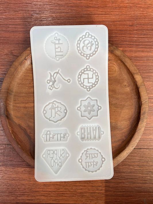RESIN Sillicon Mould                 12in1 Om Rakhi