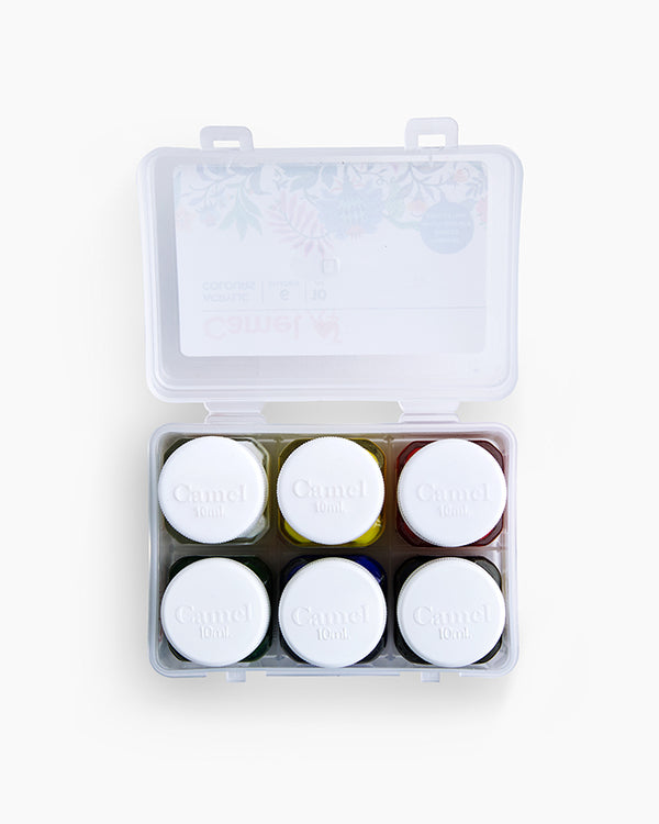 Camel Acrylic Colours Fluorescent 10ml 6 Shdes