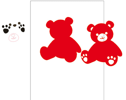 Paper craft teddy laser cutting cdr file