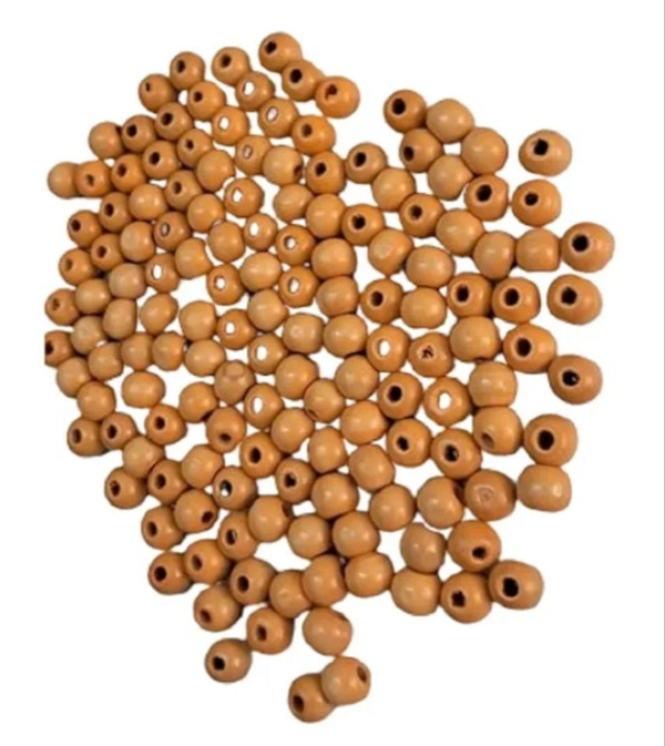 Wooden Beads Coloured 50gm