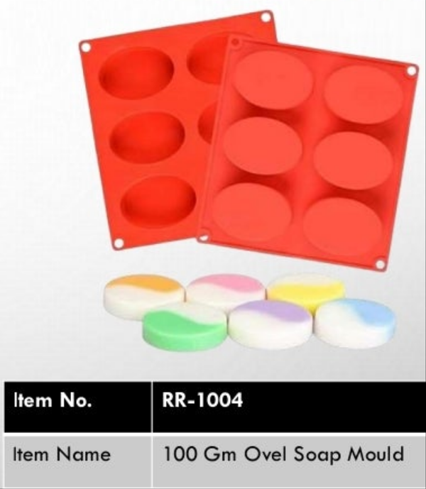 (RR-1004) 100 Gm Ovel silicon Soap Mould