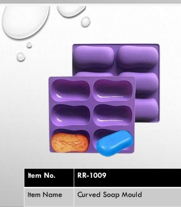 (RR-1009) Curved silicon Soap Mould