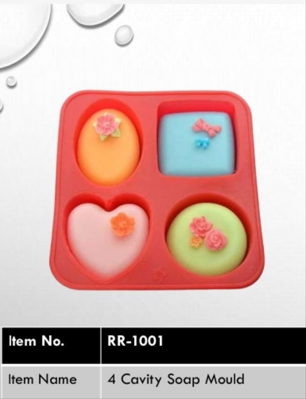 (RR-1001) 4 cavity silicon Soap Mould