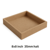 Mdf board square tray 8/8inch for Hamper Packing ( 35mm height )