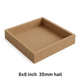Mdf board square tray 8/8inch for Hamper Packing ( 35mm height )