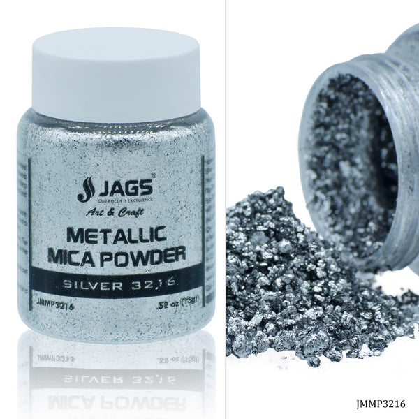 Jags Metallic Mica Powder Silver 15Gms