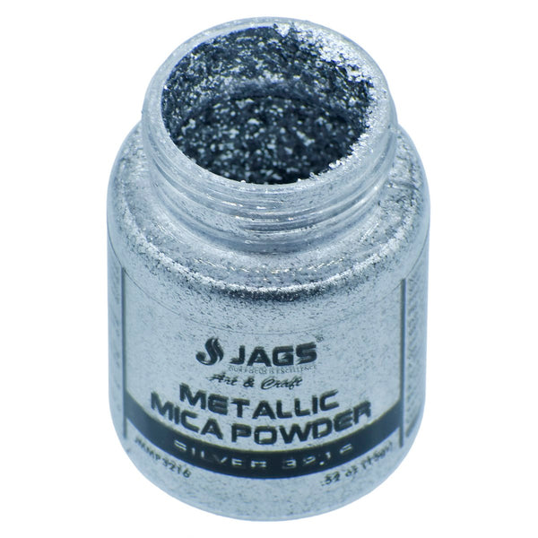 Jags Metallic Mica Powder Silver 15Gms