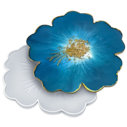 Jags Silicone Mould Open Lotus Tray Design JSM125