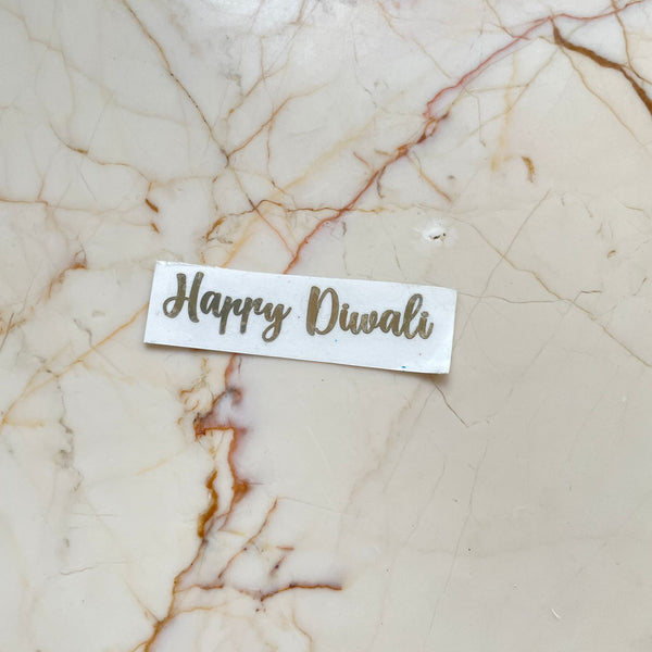 Happy diwali metallic sticker - A