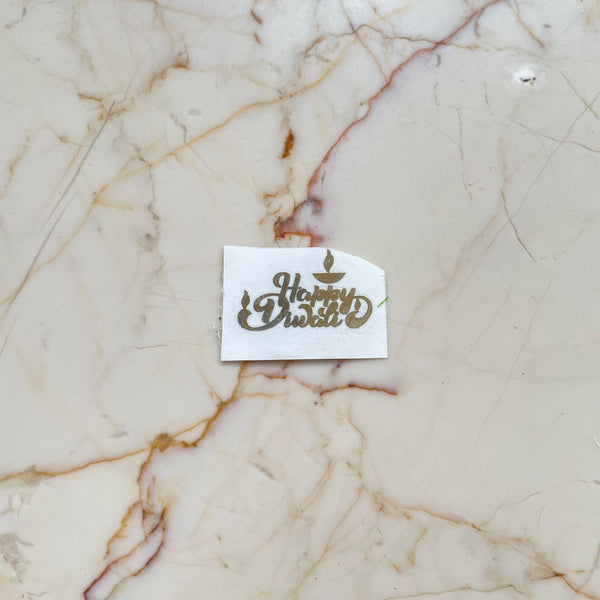 Happy diwali metallic sticker - B