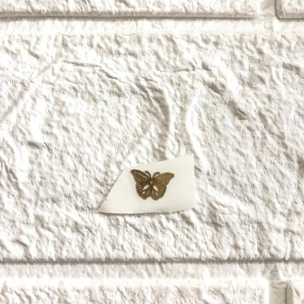 Butterfly leaf metallic sticker
