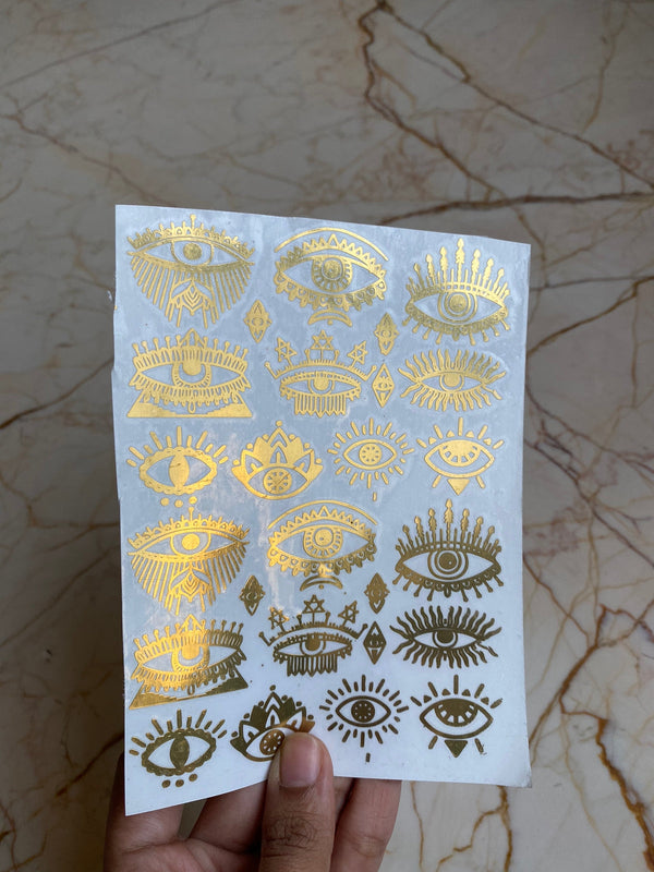 A6 Mixed Evil Eye Metallic Sticker Sheet