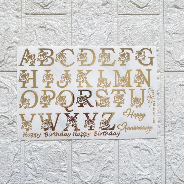 Alphabet Embossed Sticker Sheet - A5