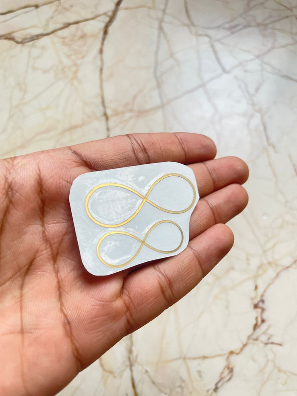 Plain infinity Metallic sticker