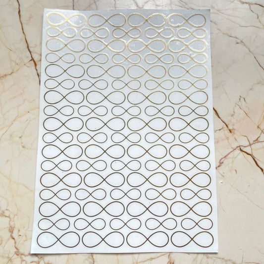 A4 Infinity metallic sticker sheet